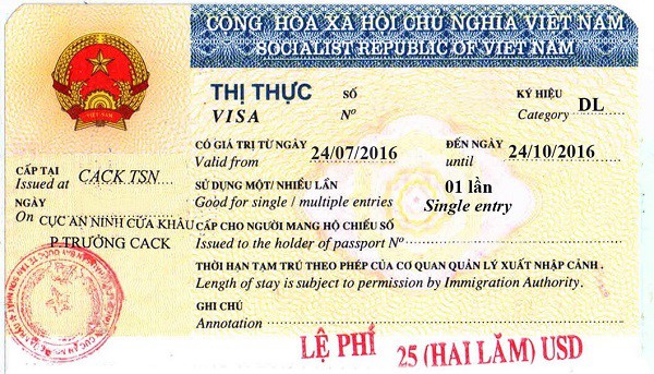 Dịch vụ xin cấp, làm Visa Việt Nam