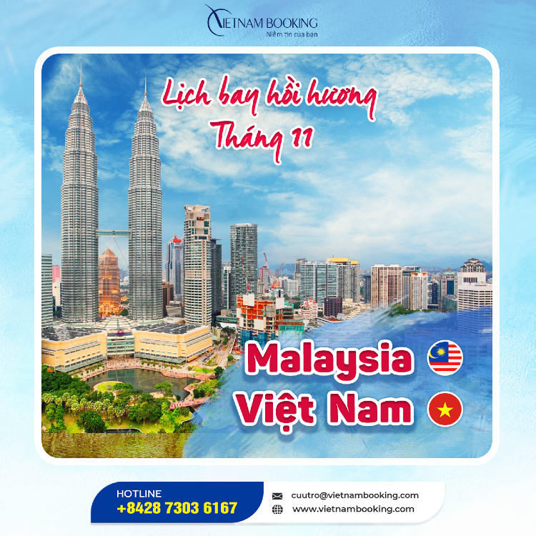 vé máy bay từ Malaysia về Việt Nam